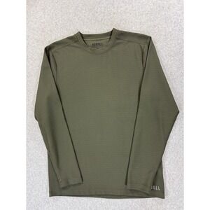 NOBULL Waffle Knit‎ Long Sleeve Thermal Crew Shirt (Men's Large) Green